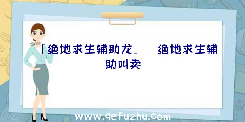 「绝地求生辅助龙」|绝地求生辅助叫卖